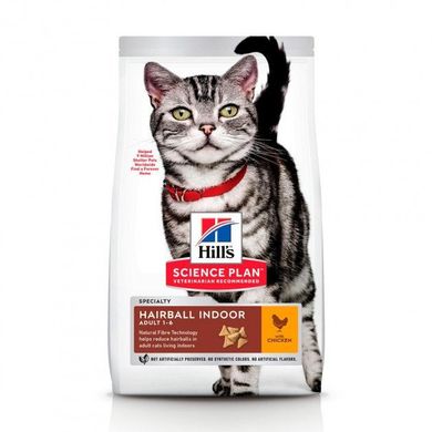 Hill's SP Feline Adult Hairball Indoor Cat - Сухой корм для взрослых кошек, которые живут только в домашних условиях, 3 кг