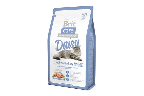 Brit Care Cat Daisy I have to control my Weight - Сухой гипоаллергенный корм с индейкой и рисом для кошек с лишним весом