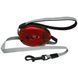 Flamingo Dogx2GO Belt Glassy L - Поводок-рулетка для собак до 35 кг, светоотражающая лента 2 м