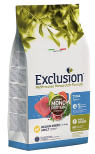 Exclusion Noble Grain Adult Tuna Medium Breed - Монопротеїновий корм із тунцем для дорослих собак середніх порід 3 кг