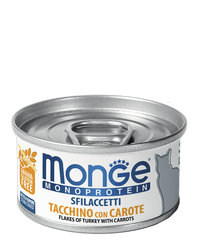 Monge Monoprotein Solo Tacchino Con Carote - Консерви для котів з індичкою та морквою 80 г