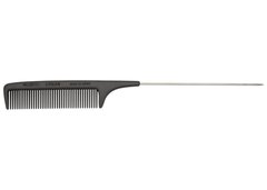 Utsumi Carbon Needle Comb Black Гребінь антистатичний з ручкою-спицею, 24,5 см