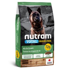Nutram T26 Total Grain-Free Lamb & Lentils Dog Food - Беззерновий сухий корм для собак з ягням і сочевицею, 11,4 кг