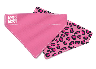 Бандана для собак на ошейник Max & Molly Bandana Leopard Pink с леопардовым принтом, L