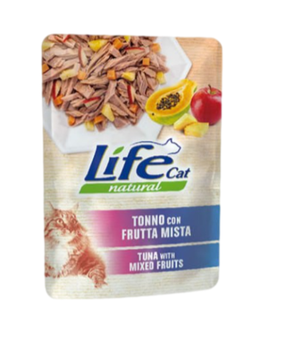 LifeCat пауч для кошек тунец с фруктовым миксом, 70 г