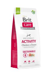 Brit Care Dog Sustainable Activity - Сухий корм для собак з підвищеною активністю з куркою та комахами, 12 кг