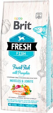 Brit Fresh Fish/Pumpkin Adult Large - Сухий корм для дорослих собак крупних порід з рибою і гарбузом
