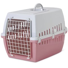 Savic Trotter 3 САВИК ТРОТТЕР 3 переноска для собак и котов, 60,5х40,5х39 см (Cвітло-сірий - рожевий ( 60,5х40,5х39 см))