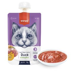 Wanpy Duck & Pumkin - Ванпі крем-пюре качка з гарбузом рідкий корм для котів 90 г