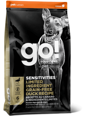 GO! SENSITIVITY Grain Free Duck Recipe Для щенков и взрослых собак беззерновой с уткой