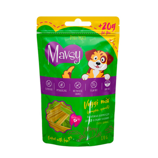 Ласощі вегетаріанські для догляду за зубами та яснами собак Mavsy Vegi mix PUMPKIN & SPINACH з гарбузом і шпинатом, 120 г