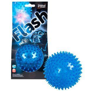 Flamingo Spike Ball ФЛАМИНГО МЯЧ с шипами и LED подсветкой игрушка для собак (12,5 см)
