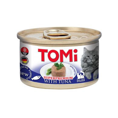 TOMi Tuna ТОМИ ТУНЕЦ консервы для котов, мусс, банка 85г (0.085кг)