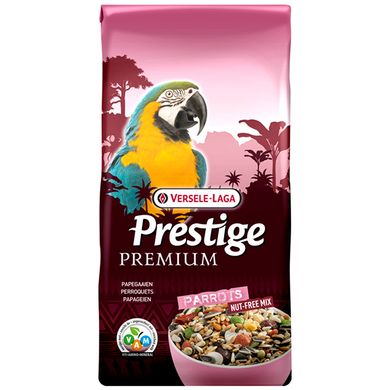 Versele-Laga Prestige Premium Parrots - Повнораціонний корм для великих папуг, 15 кг