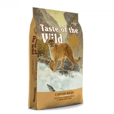 Taste of the Wild Canyon River Feline Formula - Сухий корм для котів усіх порід на усіх стадіях життя з фореллю та копченим лососем, 2 кг